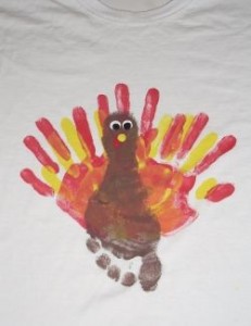 foot and handprint turkey craft