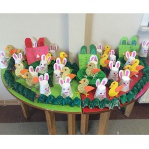 paper cup bunny crafts idea