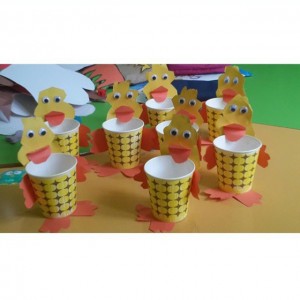 paper cup duck craft