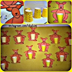 paper cup kangaroo craft