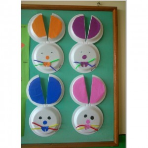 paper plate bunny craft idea for kids
