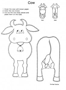 toilet paper roll cow