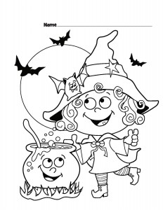 Halloween Witch Printable coloring pages