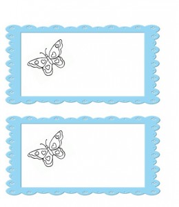 butterfly name card
