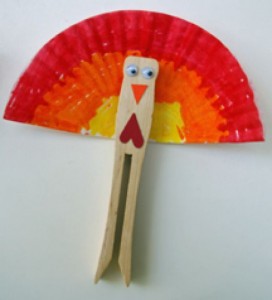 clothespin turkey craft