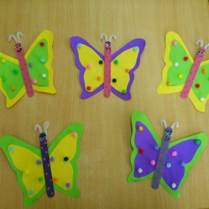popsicle stick butterfly craft