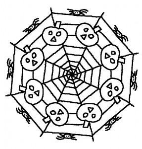 Halloween mandala coloring page for kids | Crafts and Worksheets for ...
