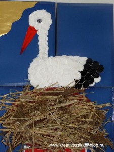 stork craft idea for  kids