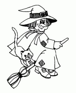 witch coloring page for kids (1)