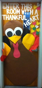Thanksgiving classroom door.