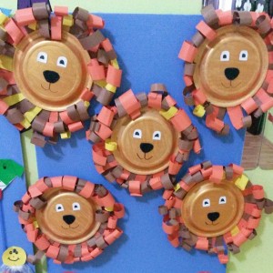 free paper plate lion craft