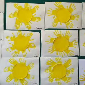 handprint sun craft idea