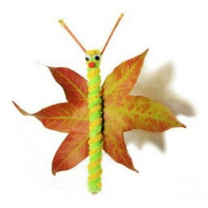 leaf butterfly craft idea for kids