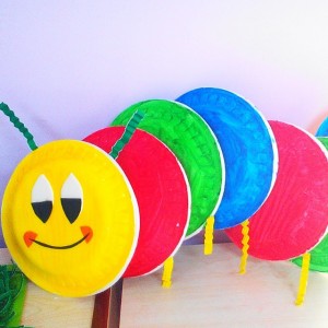 paper plate caterpillar craft