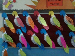 paper plate parrot craft