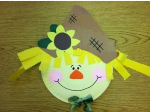 paper plate scarecrow craft
