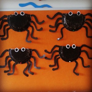 paper plate spider craft