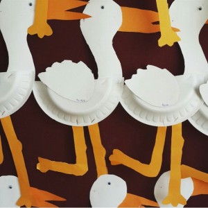 paper plate stork craft
