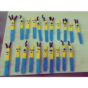 popsicle stick minnions craft