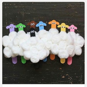 popsicle stick sheep craft