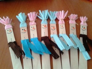 popsicle stick snowman crafts