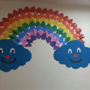 rainbow buleltin board