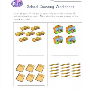 school number count worksheet for kids 1