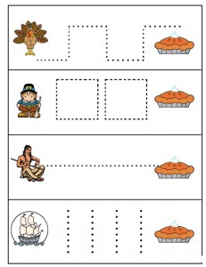 thanksgiving day trace line worksheet