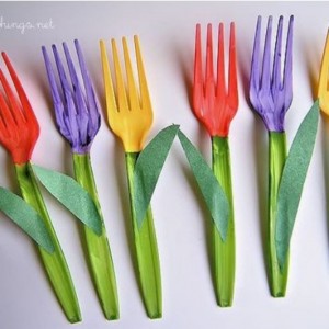 fork tulip craft