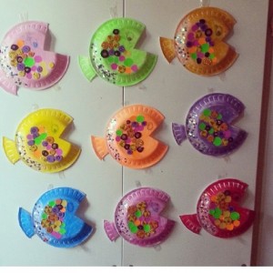 paper plate fish craft