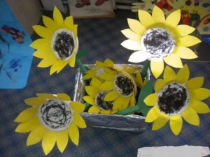 paper plate sunflower craft