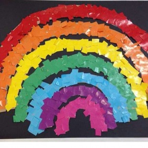 rainbow bulletin board idea for kids