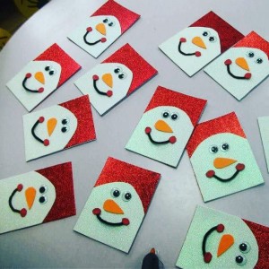 snowman christmas card craft