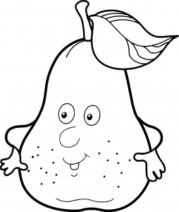 cartoon pear coloring page (1)