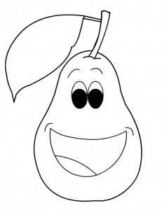cartoon pear coloring page (2)