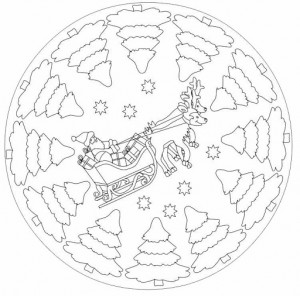 free christmas mandala coloring page (2)