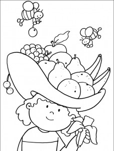 free fruits coloring page