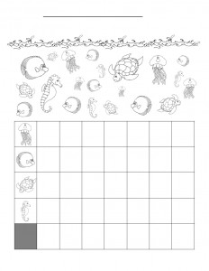 sea animal graph worksheet for kids