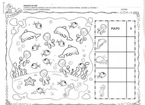 sea animal number count worksheet