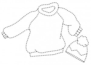 winter clothes tracing worksheet