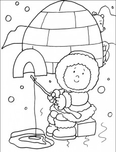 eskimo coloring page