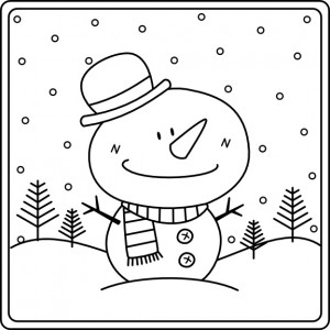 free printable snowman coloring page (3)