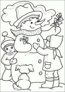 free printable snowman coloring page (5)