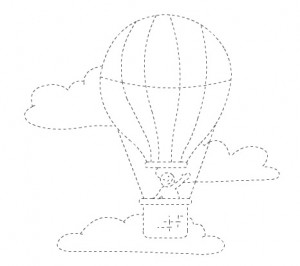 hotair balloon trace line worksheet