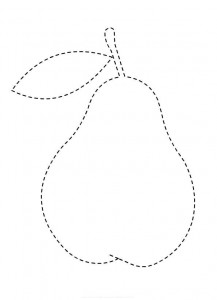 pear trace line worksheet for kids