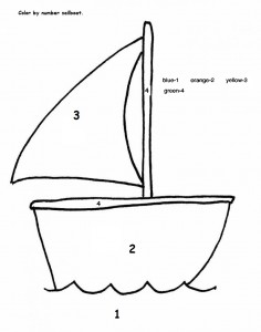 color by number sailboat craft