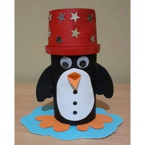 paper cup penguin craft (2)