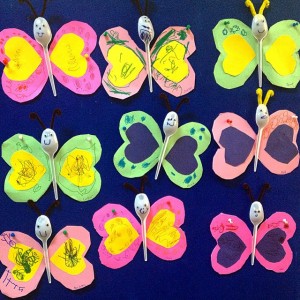 plastic spoon butterfly craft idea