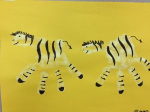 handprint zebra craft