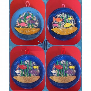 paper plate Aquarium craft (1)